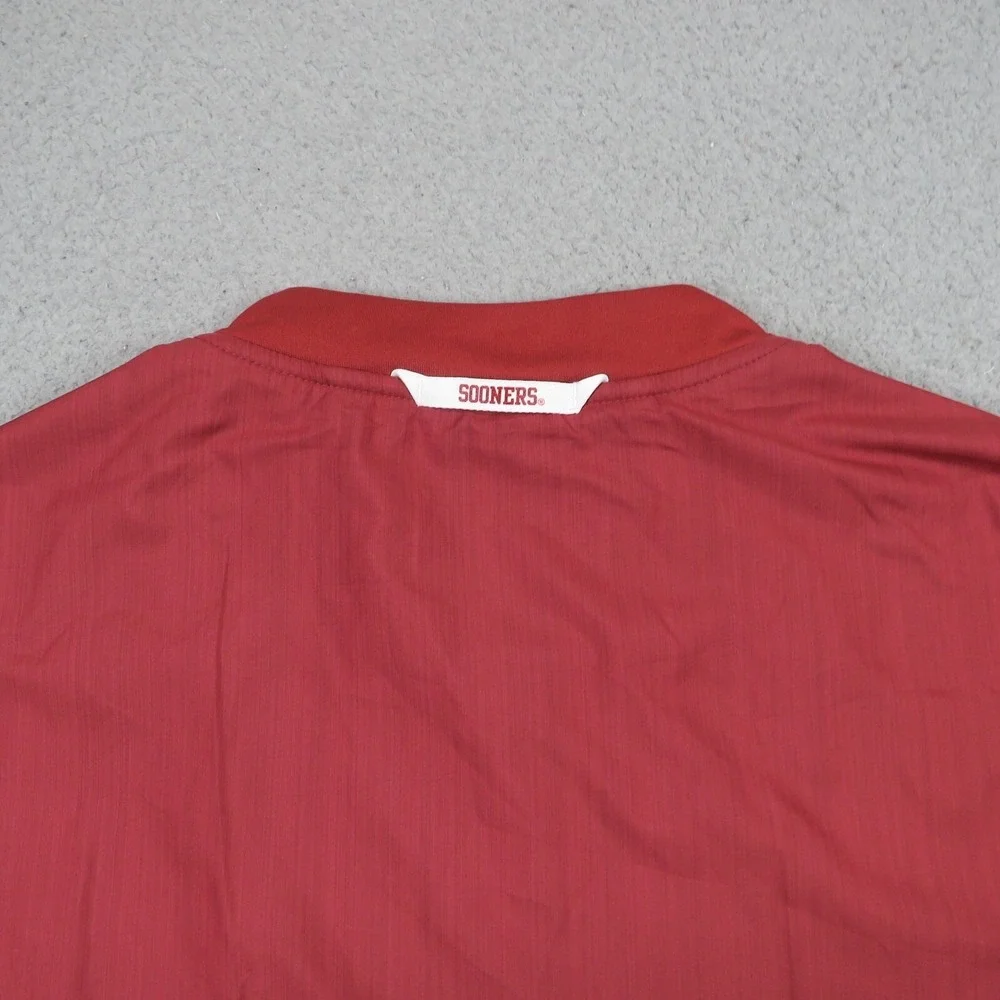 Jordan Oklahoma Sooners Jacket Mens Large Full Zip Vented Windbreaker Hybrid OU